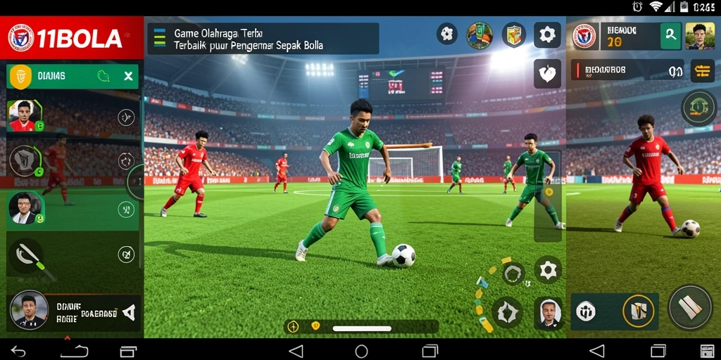 Tampilan gameplay 11BOLA yang menegangkan dan seru.