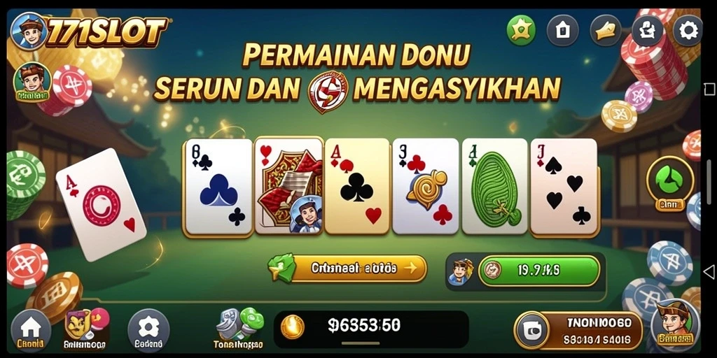 Tampilan layar utama permainan Domino 171SLOT yang menarik.