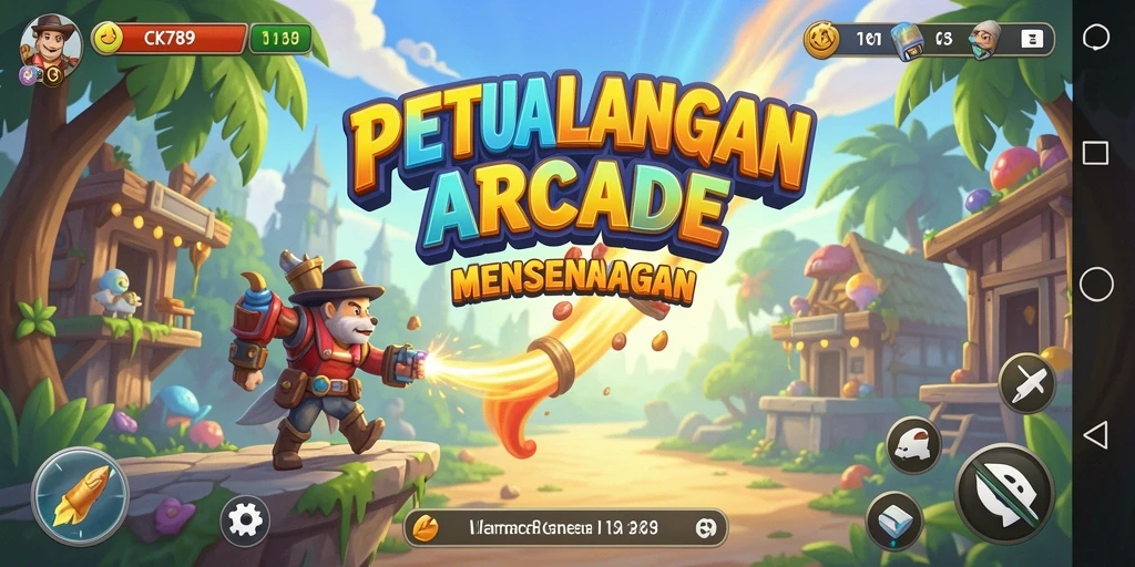 Screenshot CK789 yang menunjukkan gameplay Arcade yang seru.
