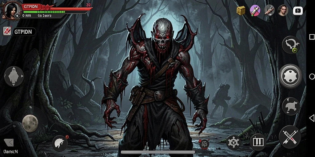 Gameplay GTPIDN yang menampilkan aksi menegangkan dan atmosfer horor.