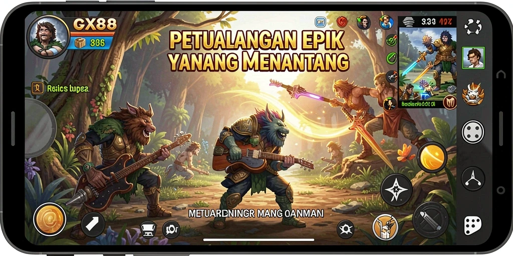 Tampilan gameplay seru dari GX88 dengan tantangan luar biasa.
