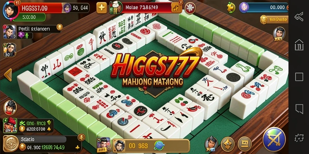 Screenshot HIGGS777 menampilkan gameplay Mahjong yang menantang dan seru.