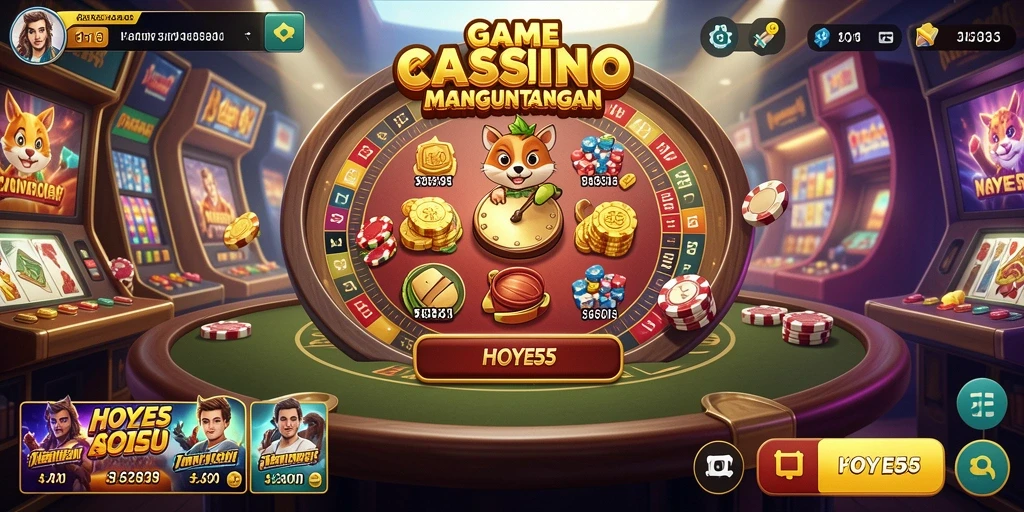 Tampilan permainan kasino yang menarik di HOYE55.