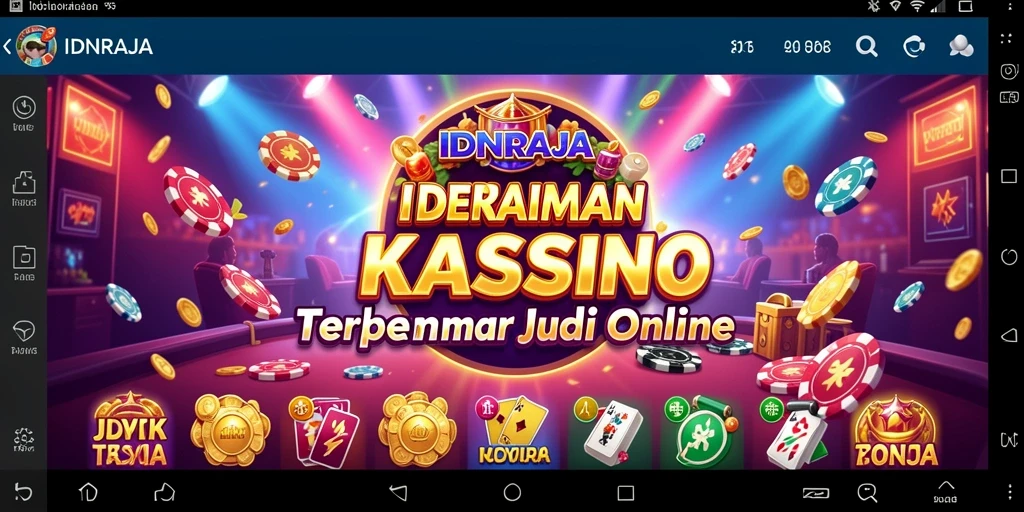 Tangkapan layar utama IDNRAJA menampilkan gameplay kasino yang mendebarkan.