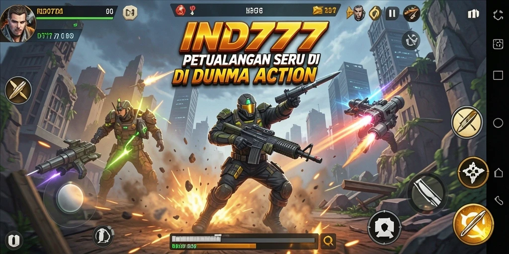 Tampilan gameplay action mendebarkan dari IND777.