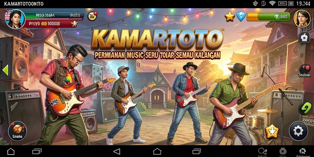 Gameplay seru KAMARTOTO dengan berbagai lagu musik.
