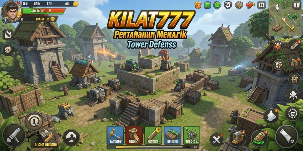 Gameplay seru KILAT777 dalam men defend tower dari serangan musuh.