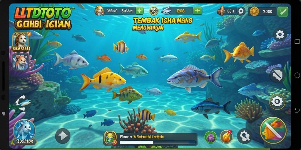 Tampilan gameplay LTDTOTO yang menarik saat menembak ikan.
