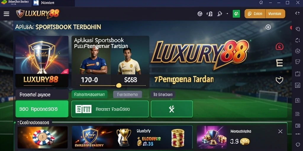 Tampilan gameplay LUXURY88 dengan taruhan langsung di pertandingan olahraga.