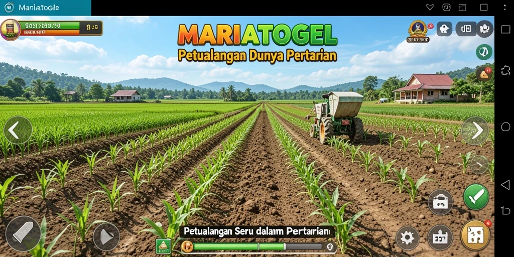 Tampilan gameplay MARIATOGEL yang menampilkan keindahan pertanian