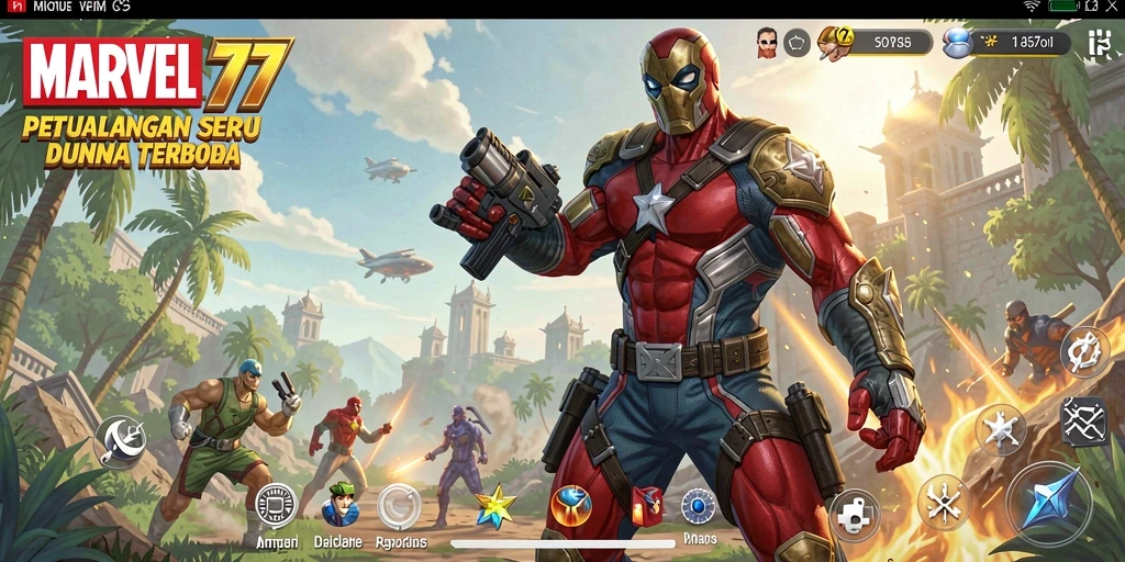 Gameplay seru dalam dunia terbuka MARVEL77.