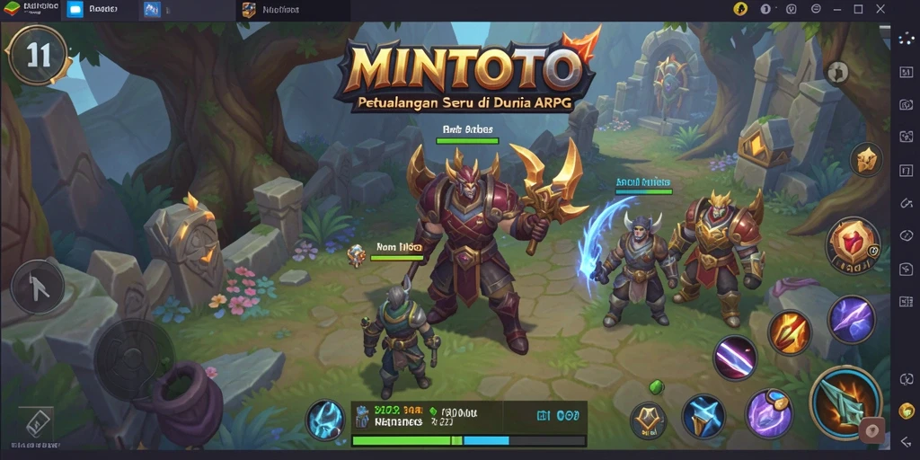 Tampilan gameplay MINTOTO yang seru dan menantang di dunia ARPG.