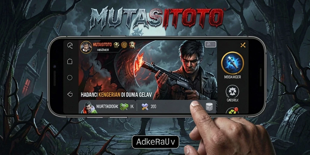 Tampilan gameplay menegangkan di dunia gelap MUTASITOTO.