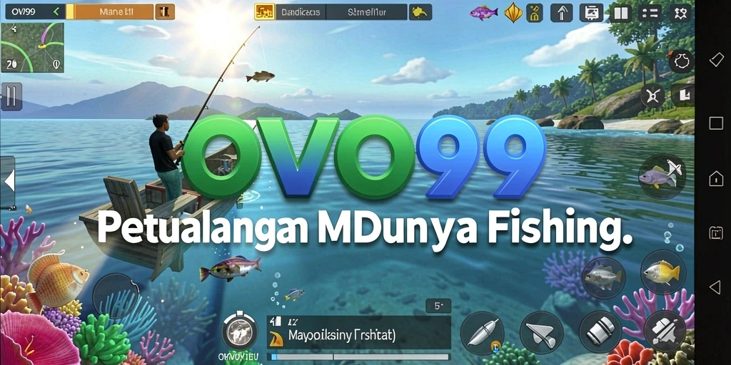 Tampilan gameplay seru dalam OVO99 dengan berbagai jenis ikan yang memikat.