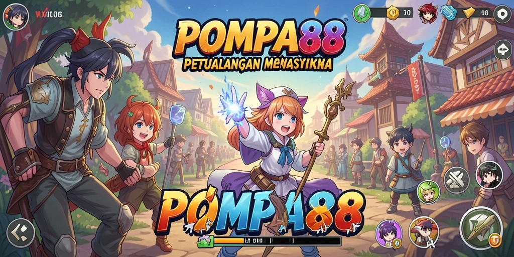 Screenshot POMPA88 menampilkan gameplay yang menarik dengan karakter anime yang beraksi.