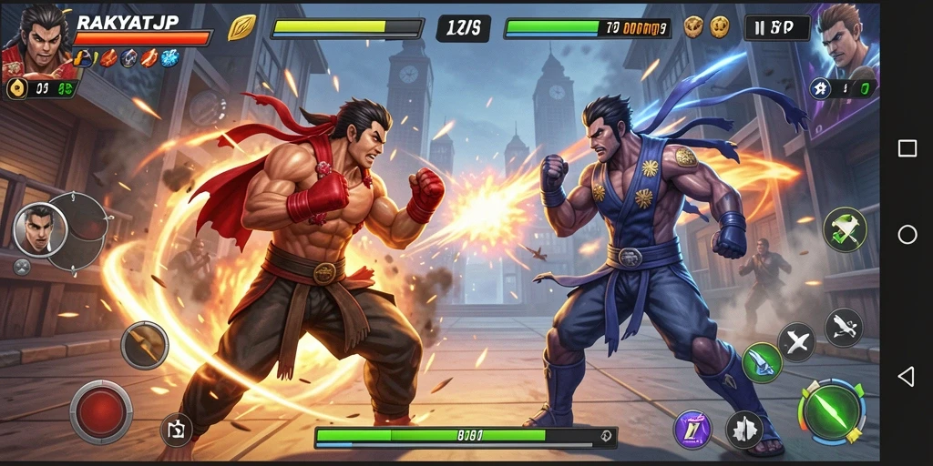 Gameplay bertarung seru dan grafis menawan di RAKYATJP.