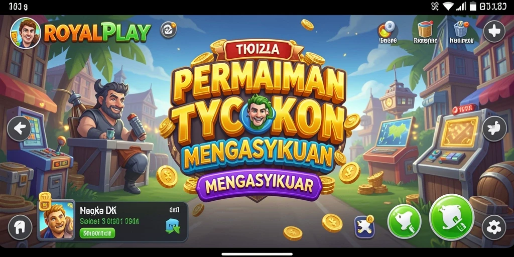 Tampilan gameplay Tycoon dalam ROYALPLAY yang menarik dan interaktif.