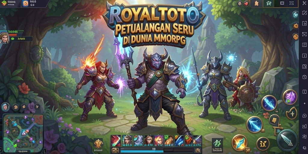 Tampilan gameplay epik di dunia <strong>ROYALTOTO</strong> dengan pertarungan seru.