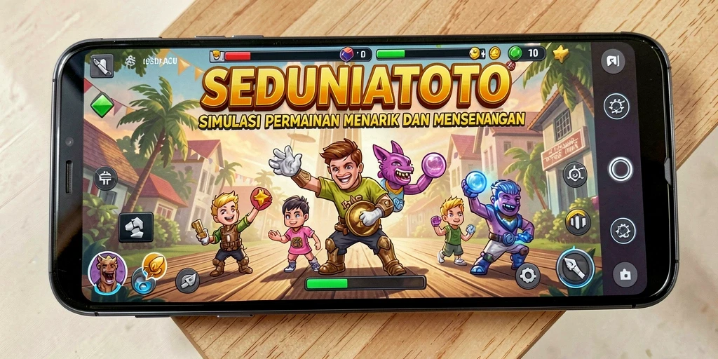Tampilan gameplay SEDUNIATOTO yang menarik dan penuh warna.