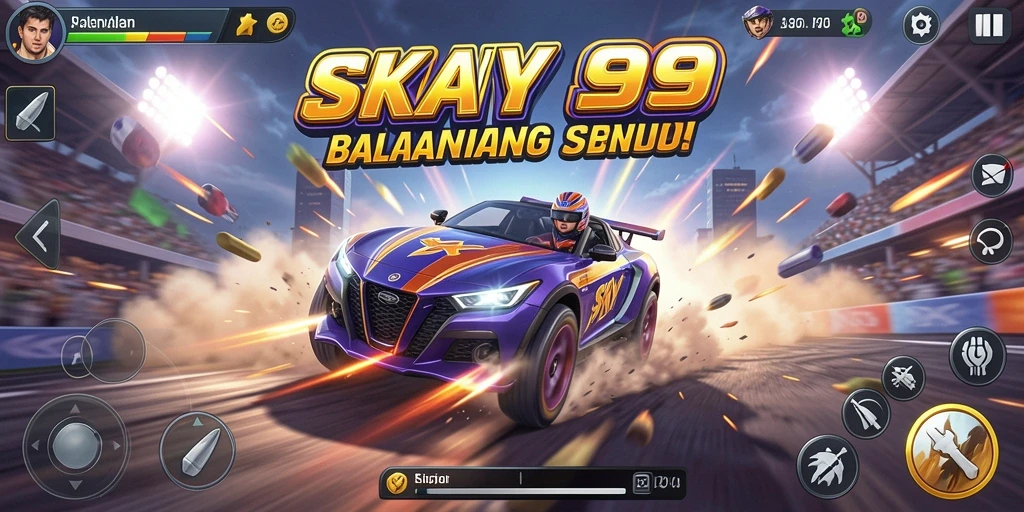 Tampilan gameplay balapan yang mendebarkan di <strong>SKY99</strong>.