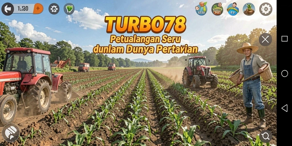 Screenshot TURBO78 yang menampilkan gameplay pertanian yang seru.